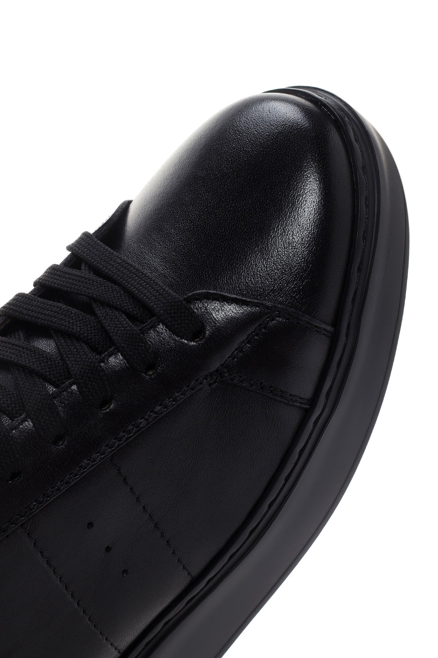 Erkek Siyah Deri Sneaker