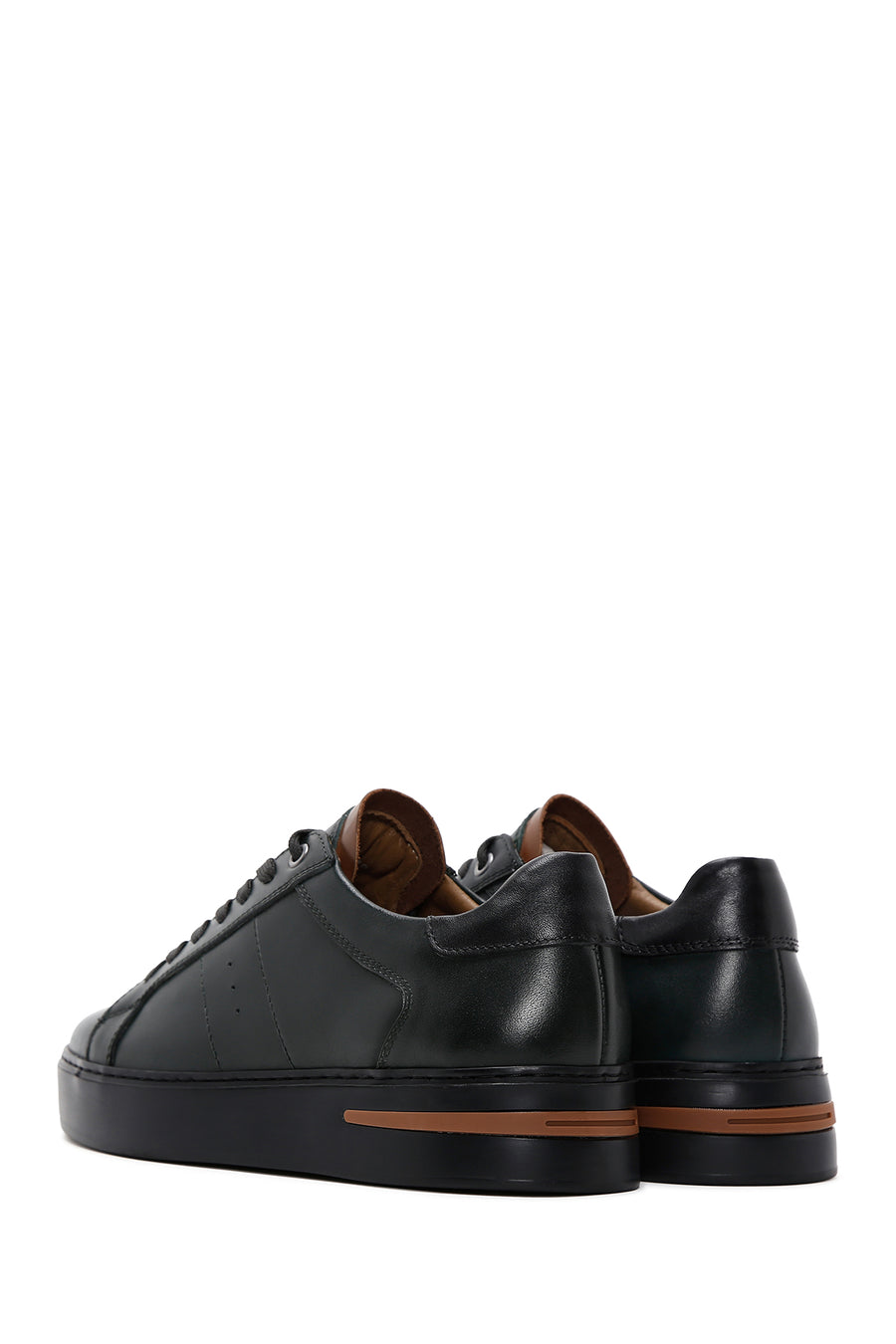 Erkek Haki Deri Sneaker