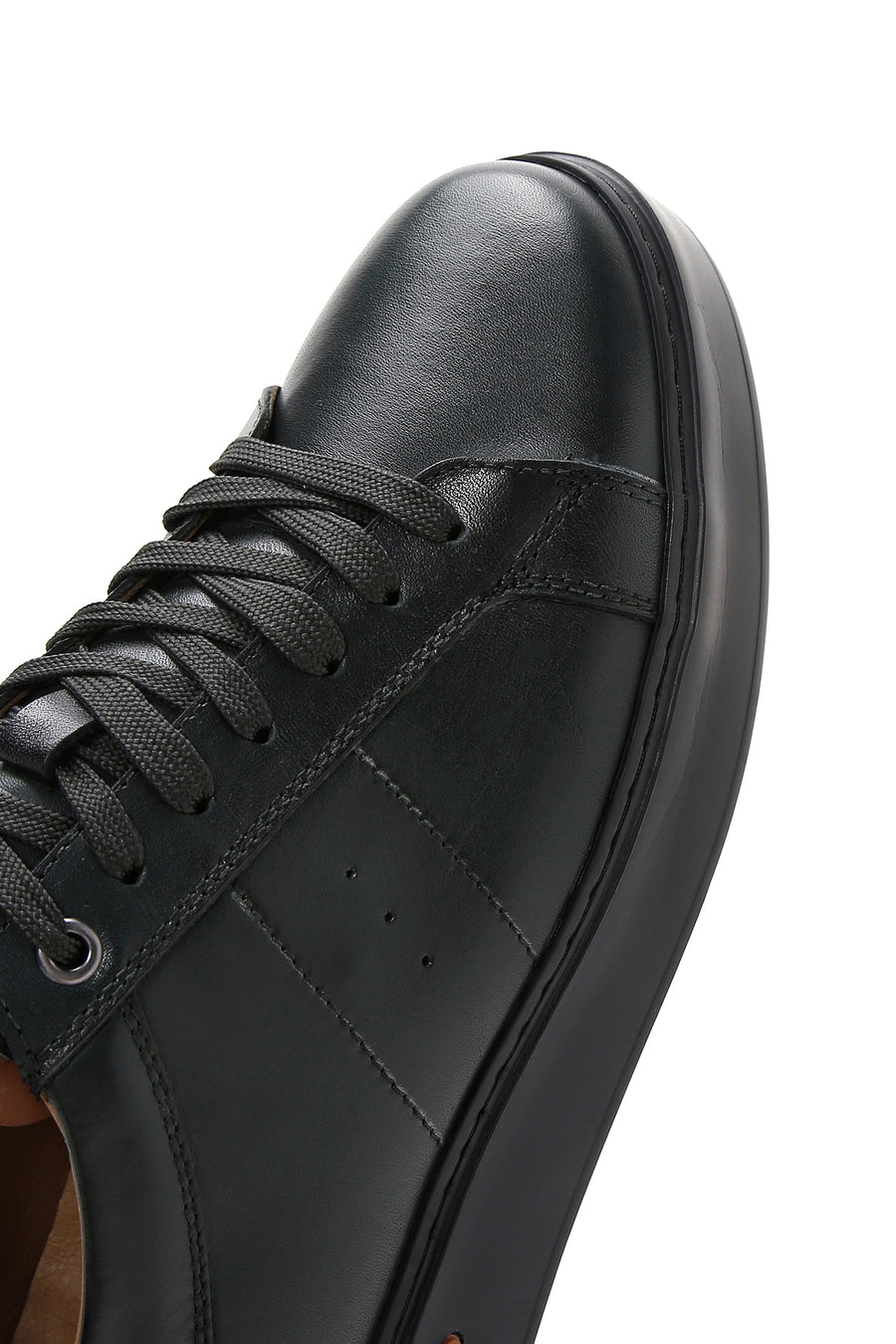 Erkek Haki Deri Sneaker