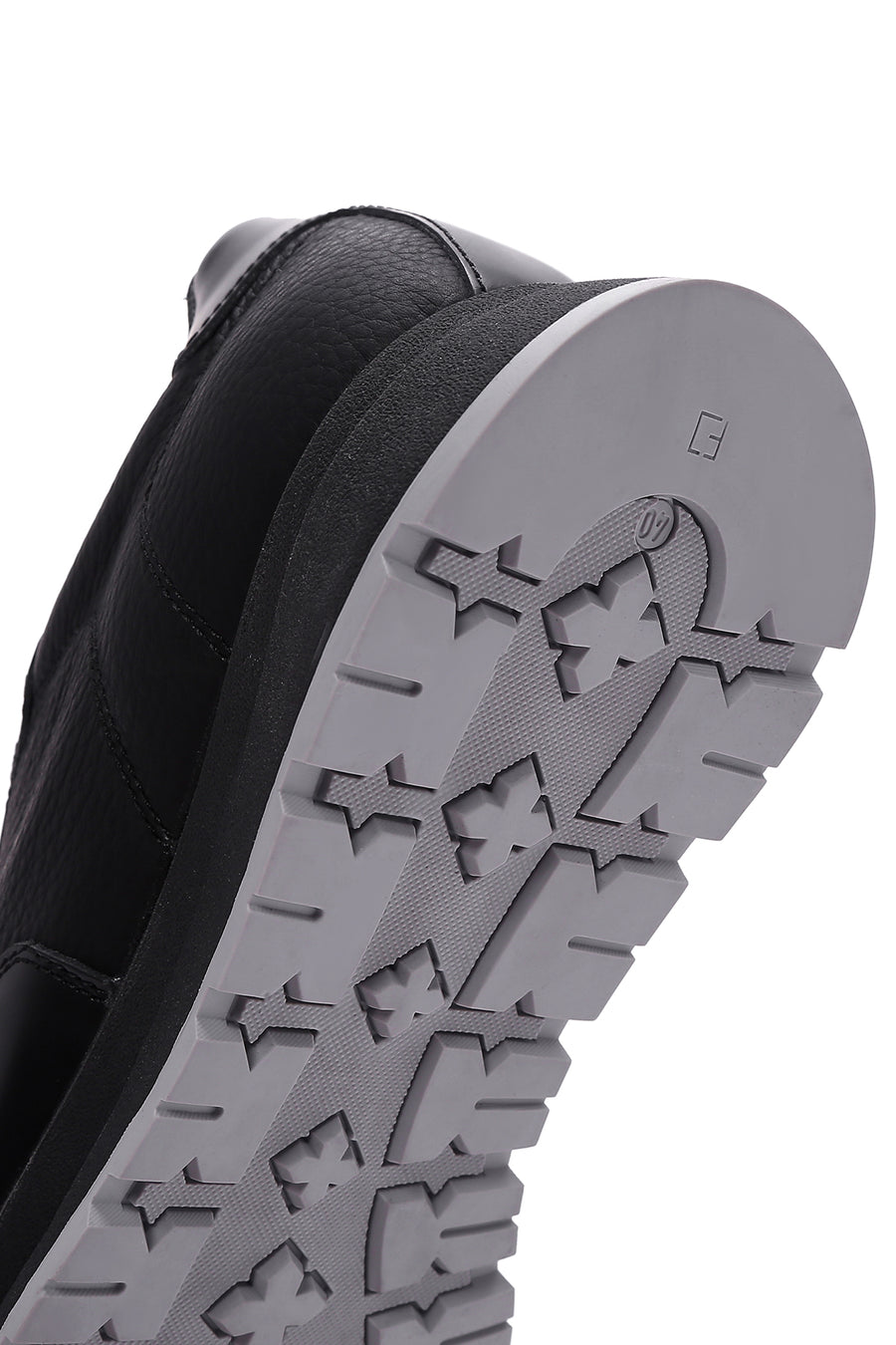 Men's Black Leather Casual Sneaker