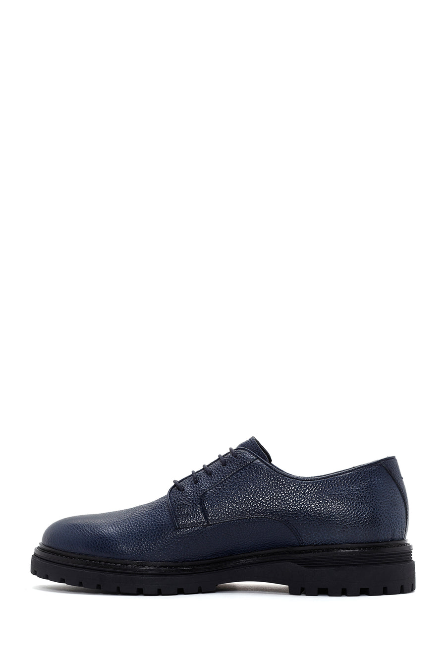 Men's Navy Blue Leather Casual Shoes