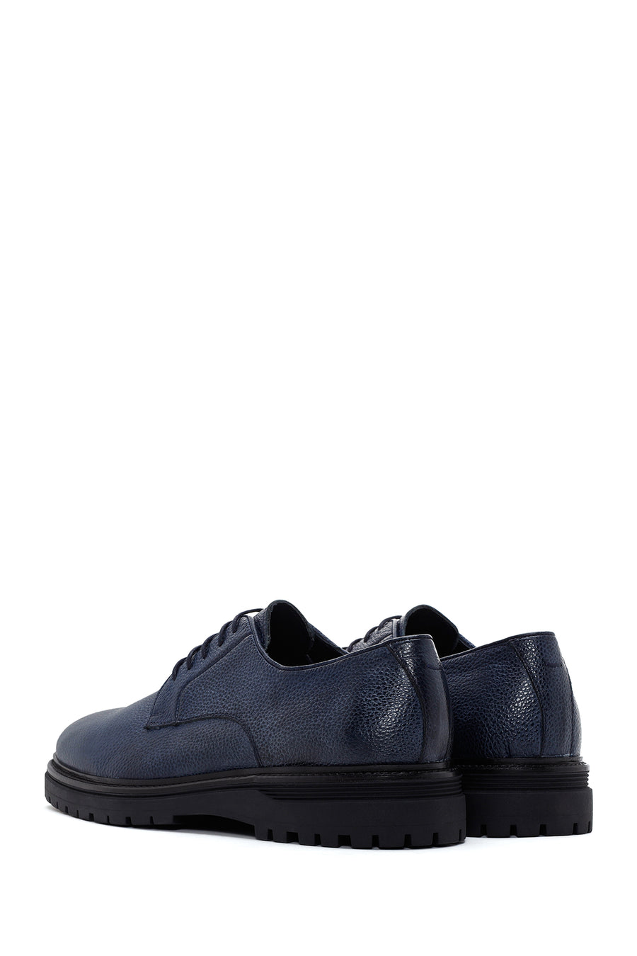 Men's Navy Blue Leather Casual Shoes