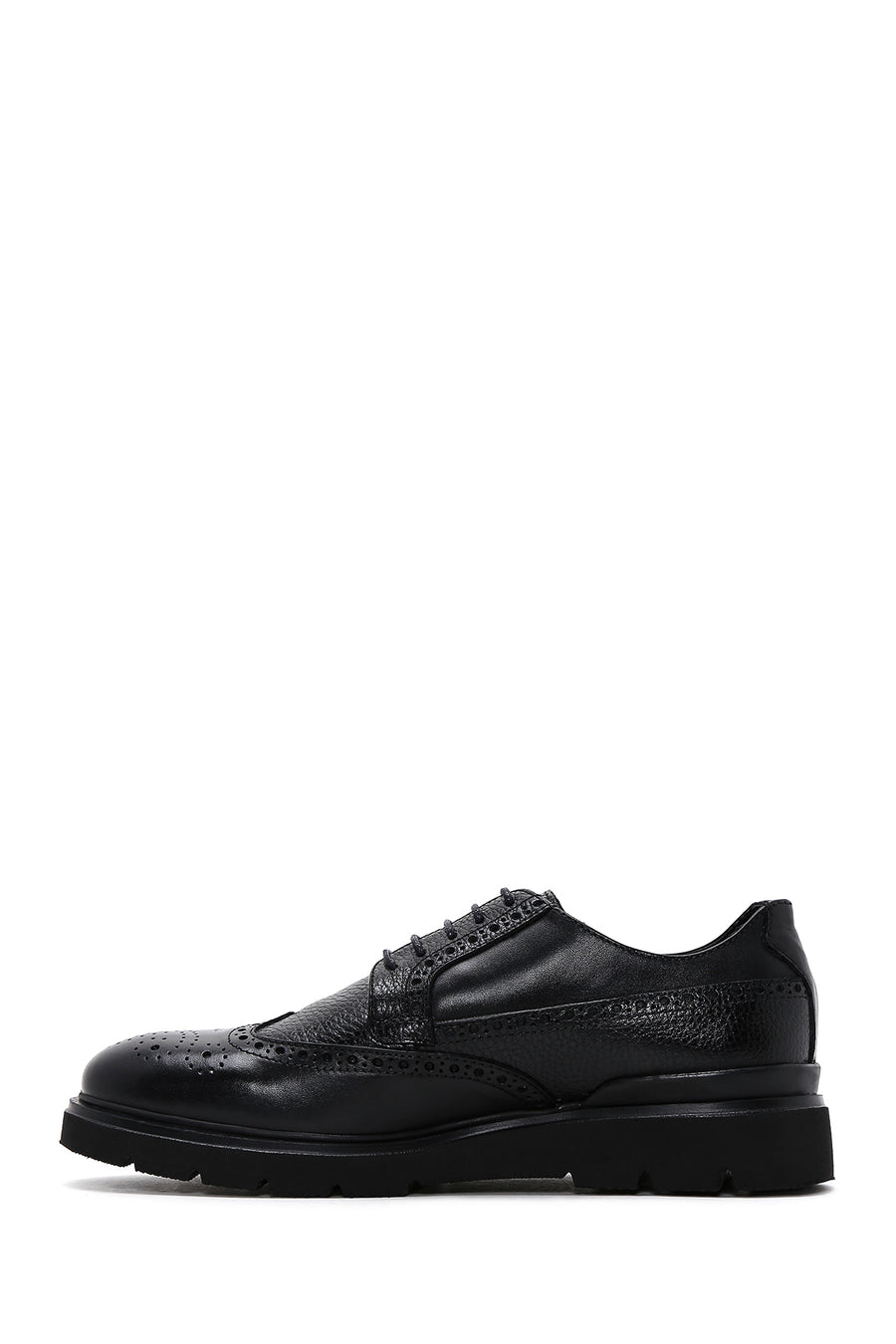 Men's Black Leather Casual Shoes