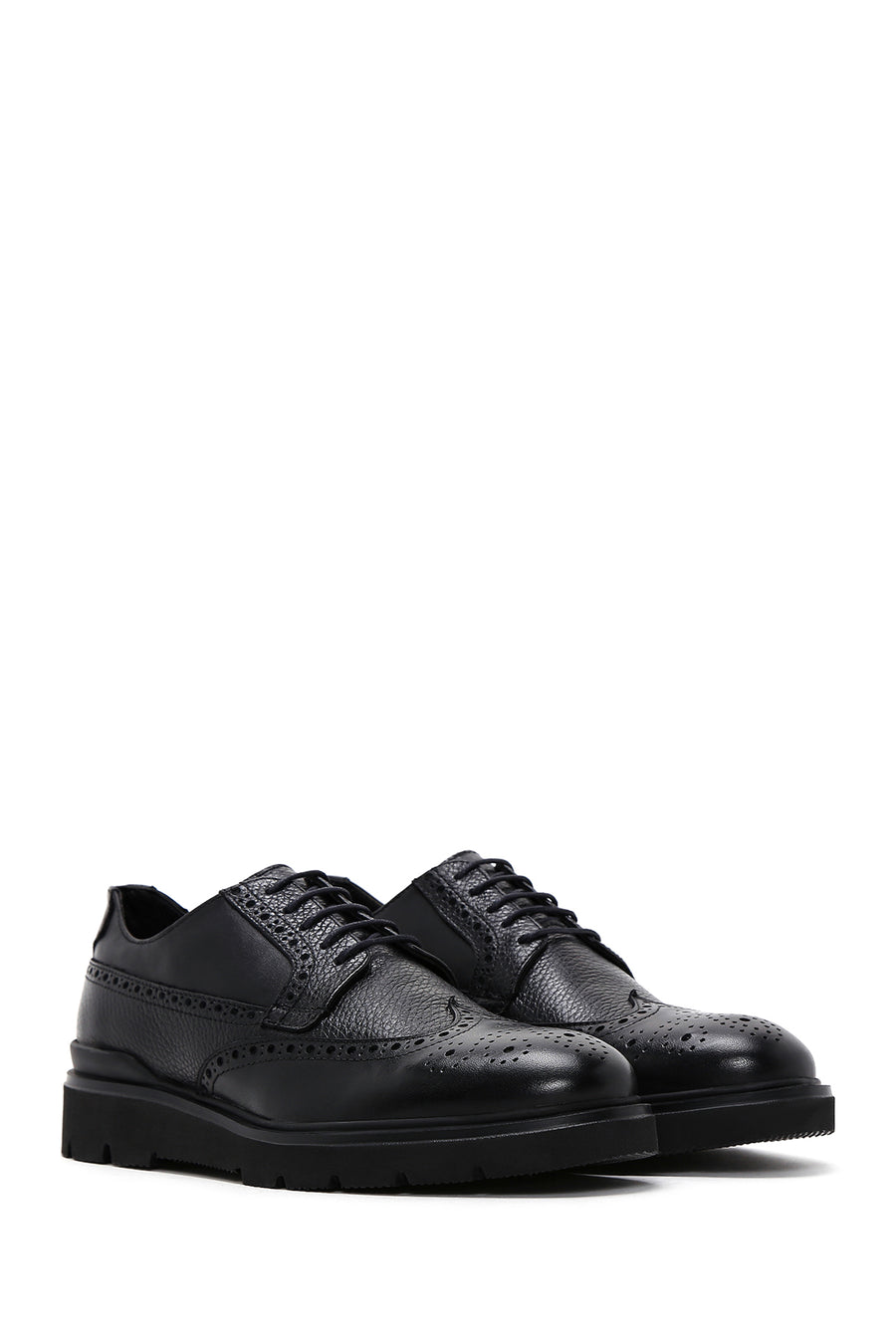 Men's Black Leather Casual Shoes