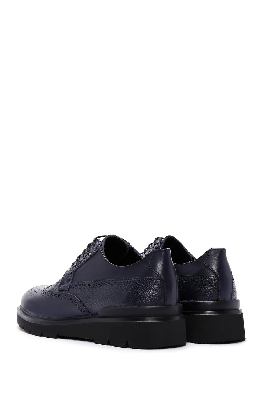 Men's Navy Blue Leather Casual Shoes