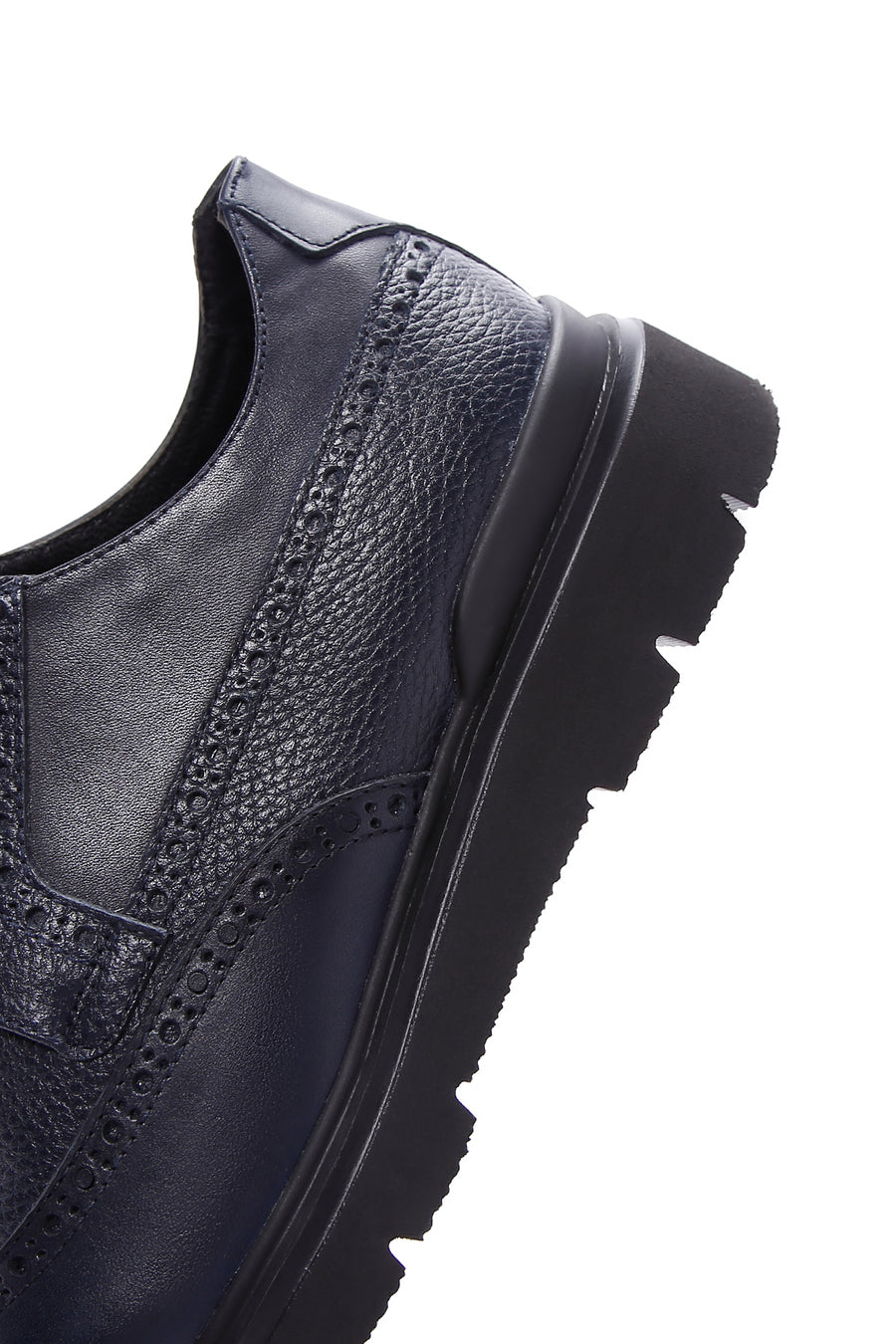 Men's Navy Blue Leather Casual Shoes