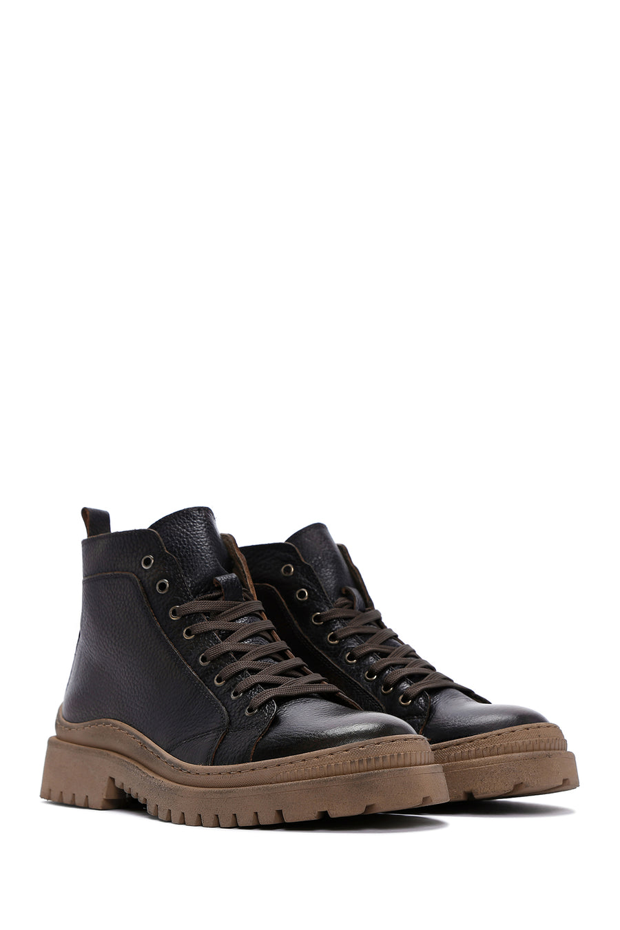 Men's Brown Leather Casual Boots