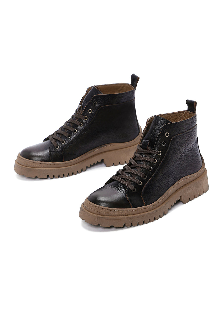 Men's Brown Leather Casual Boots