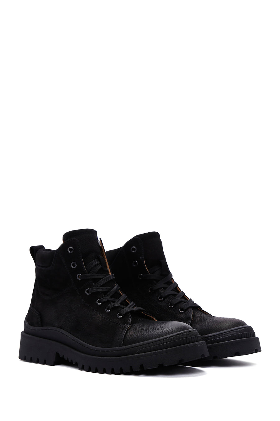 Men's Black Nubuck Leather Boots