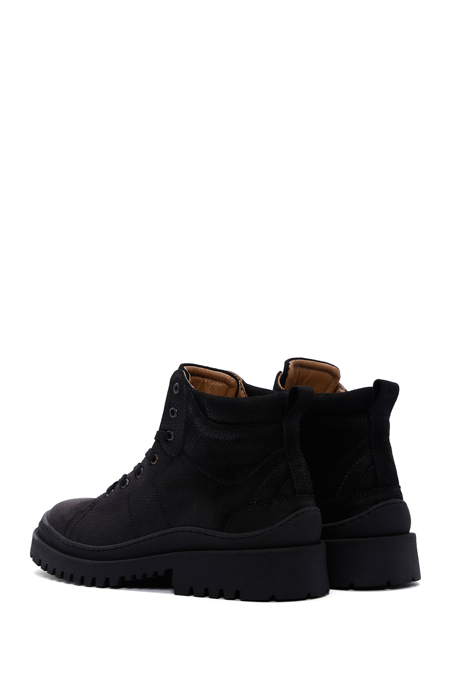 Men's Black Nubuck Leather Boots
