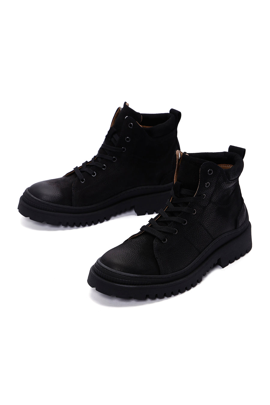 Men's Black Nubuck Leather Boots