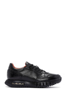 Men's Black Leather Sneaker | Derimod