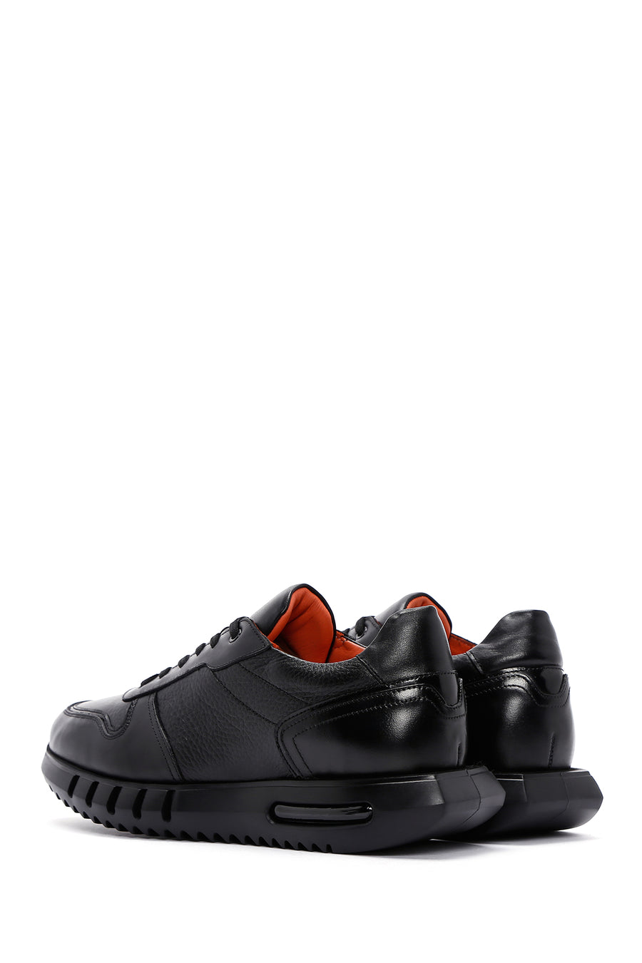 Erkek Siyah Deri Sneaker