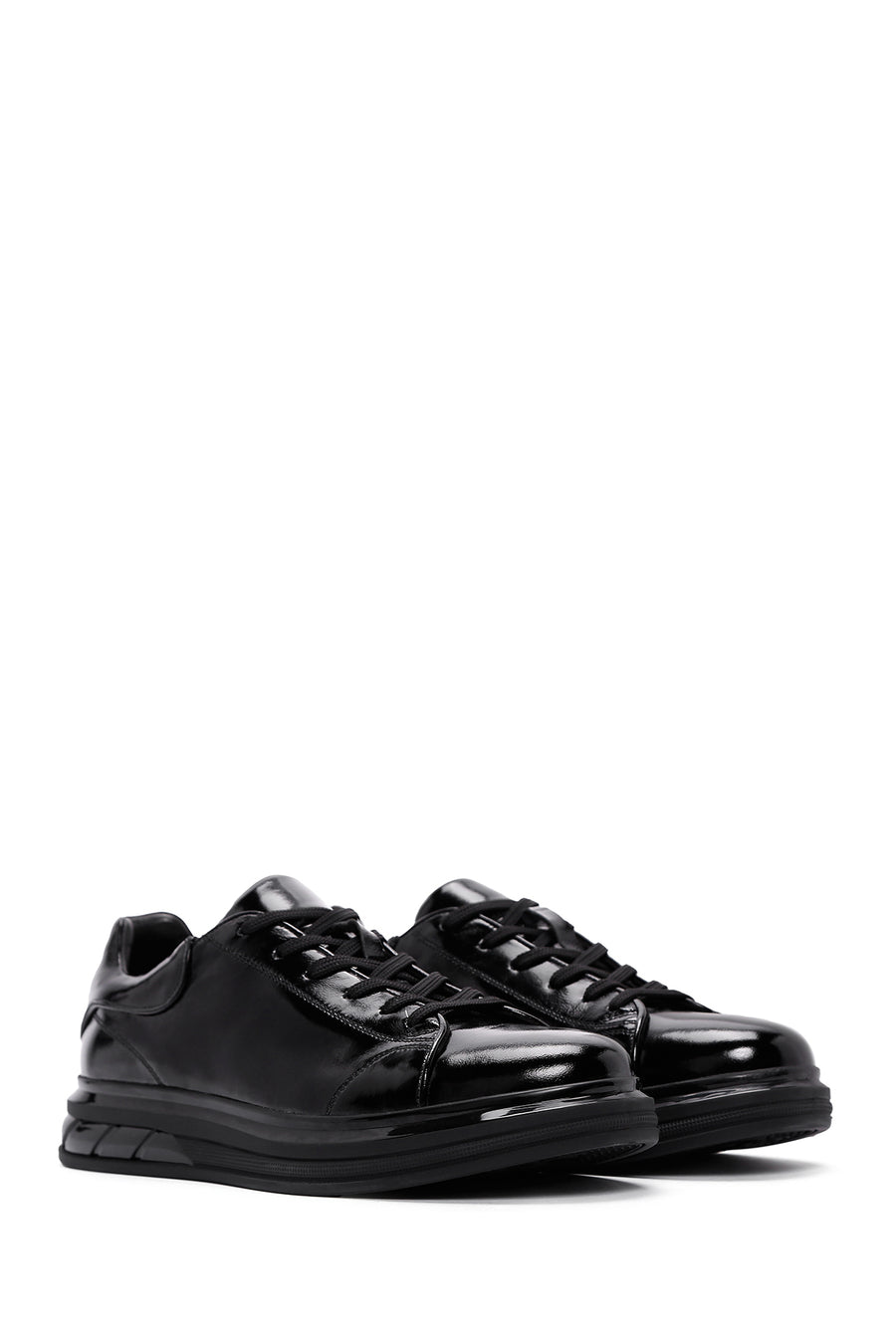 Men's Black Patent Leather Sneaker
