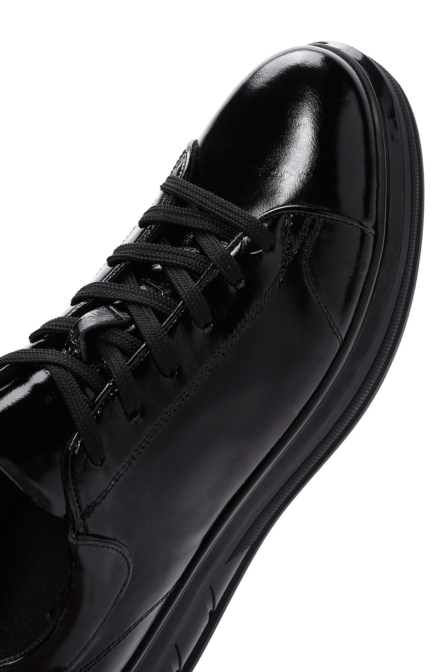 Men's Black Patent Leather Sneaker