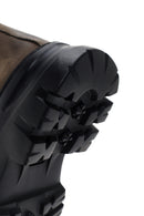 Men's Khaki Thick Soled Chelsea Nubuck Leather Boots | Derimod