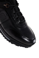 Men's Black Leather Casual Sneaker | Derimod