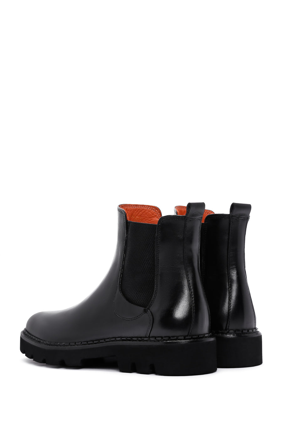 Men's Black Leather Chelsea Boots