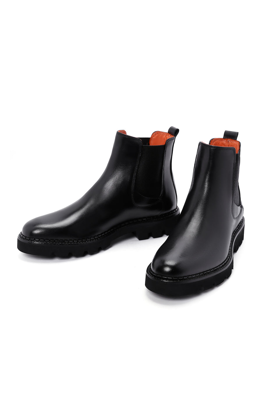 Men's Black Leather Chelsea Boots