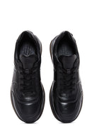 Men's Black Leather Sneaker | Derimod