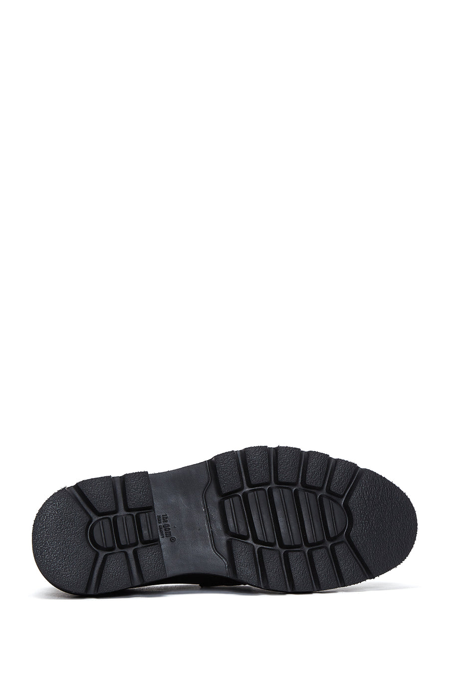 Men's Black Leather Thick Soled Casual Loafer