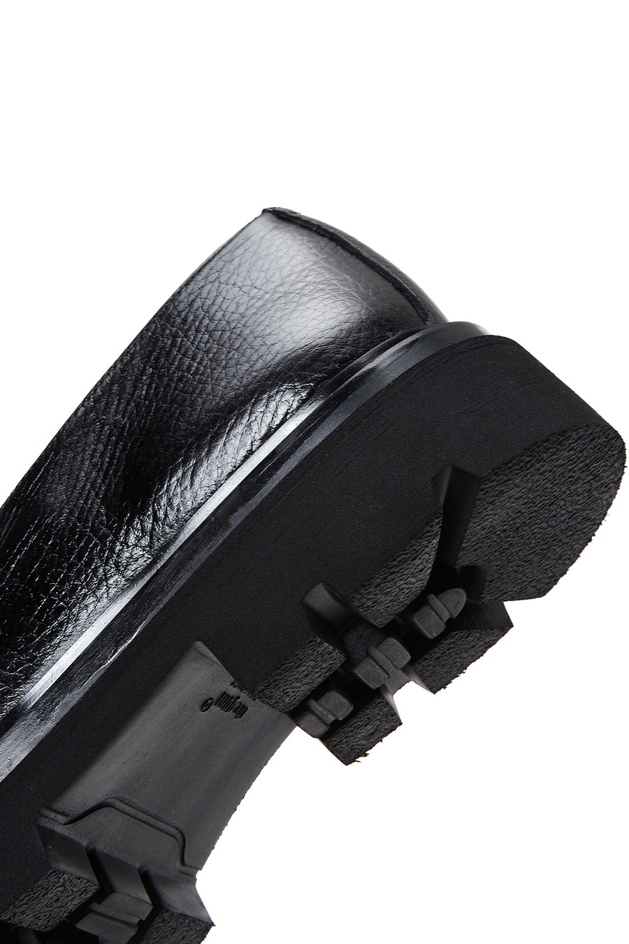 Men's Black Leather Thick Soled Casual Loafer