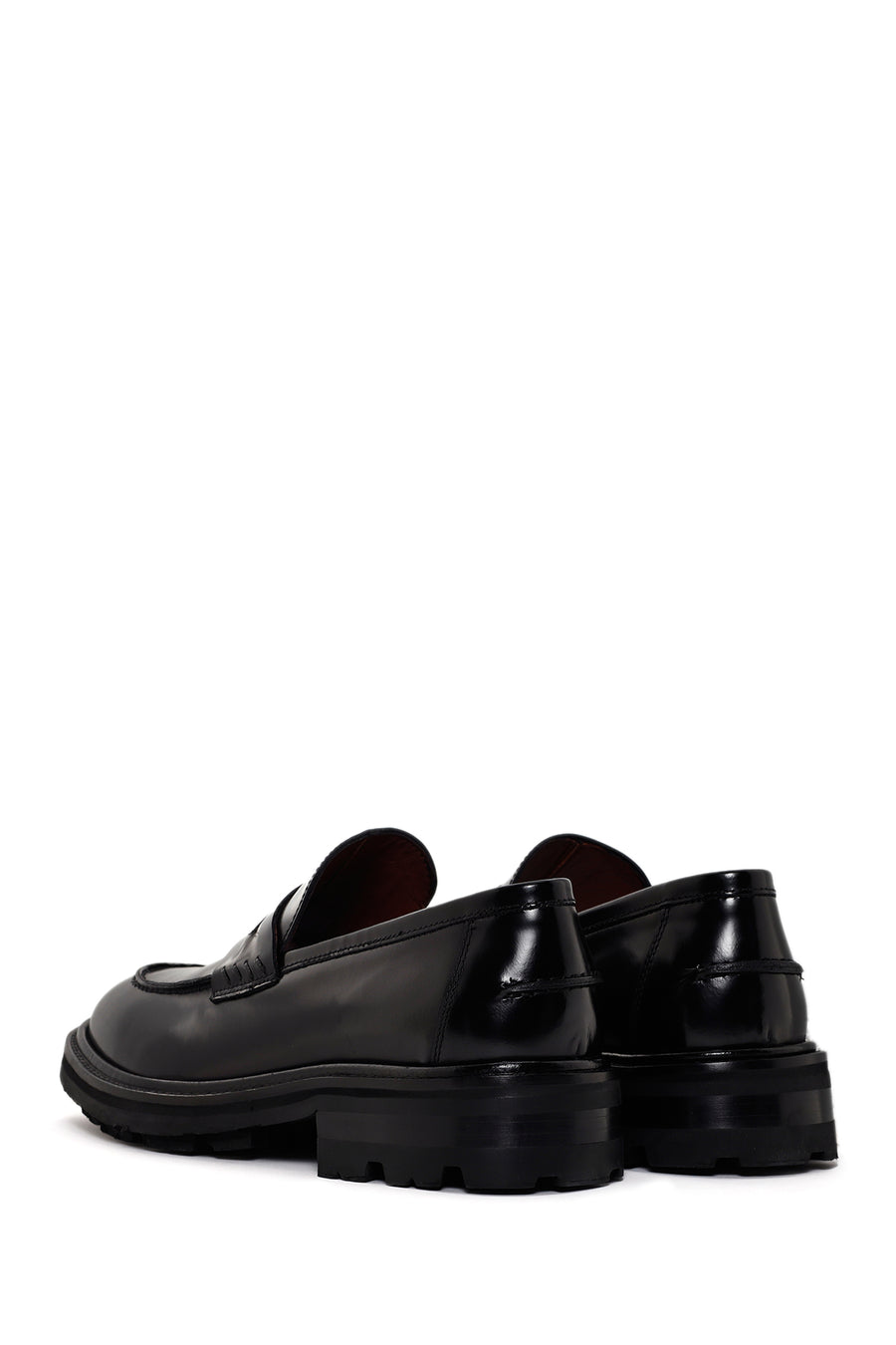 Erkek Siyah Rugan Deri Casual Loafer