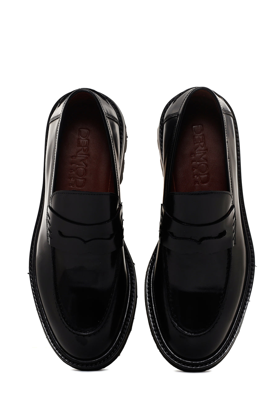 Erkek Siyah Rugan Deri Casual Loafer