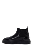Men's Black Thick Soled Casual Chelsea Leather Boots | Derimod
