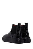 Men's Black Thick Soled Casual Chelsea Leather Boots | Derimod