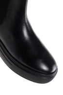 Men's Black Thick Soled Casual Chelsea Leather Boots | Derimod