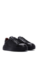 Men's Black Leather Sneaker | Derimod
