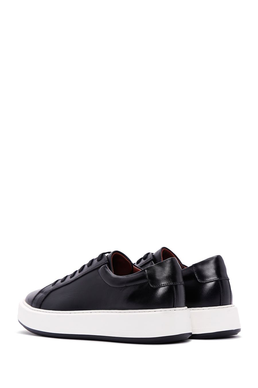 Erkek Siyah Deri Sneaker