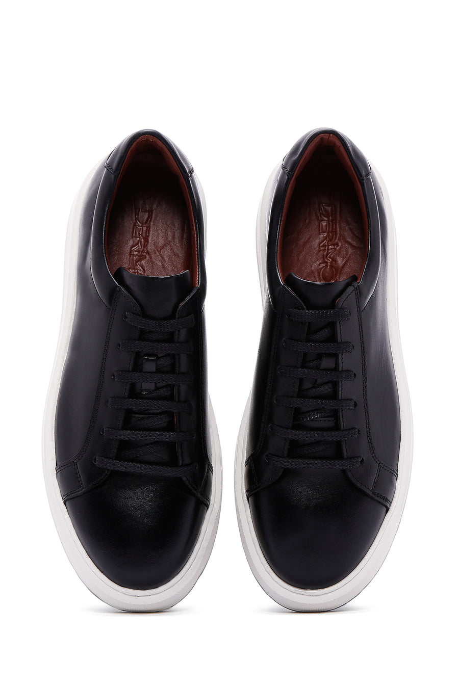 Erkek Siyah Deri Sneaker