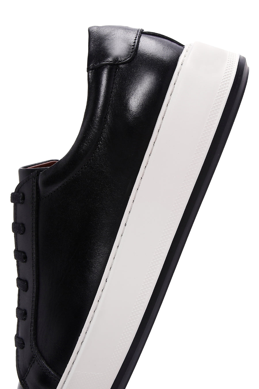 Erkek Siyah Deri Sneaker