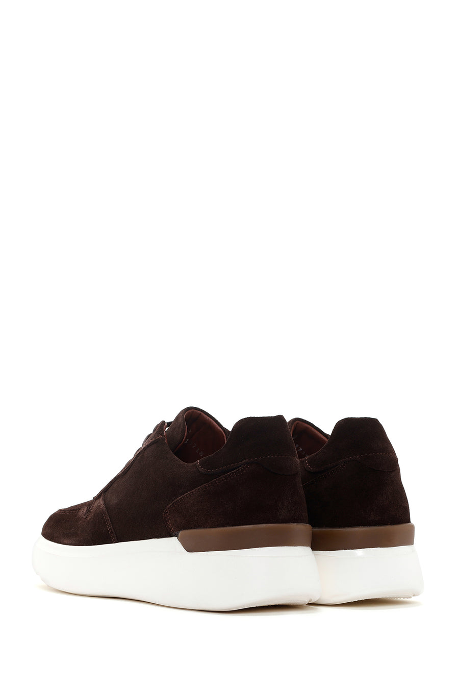 Men's Brown Thick Soled Suede Leather Sneaker