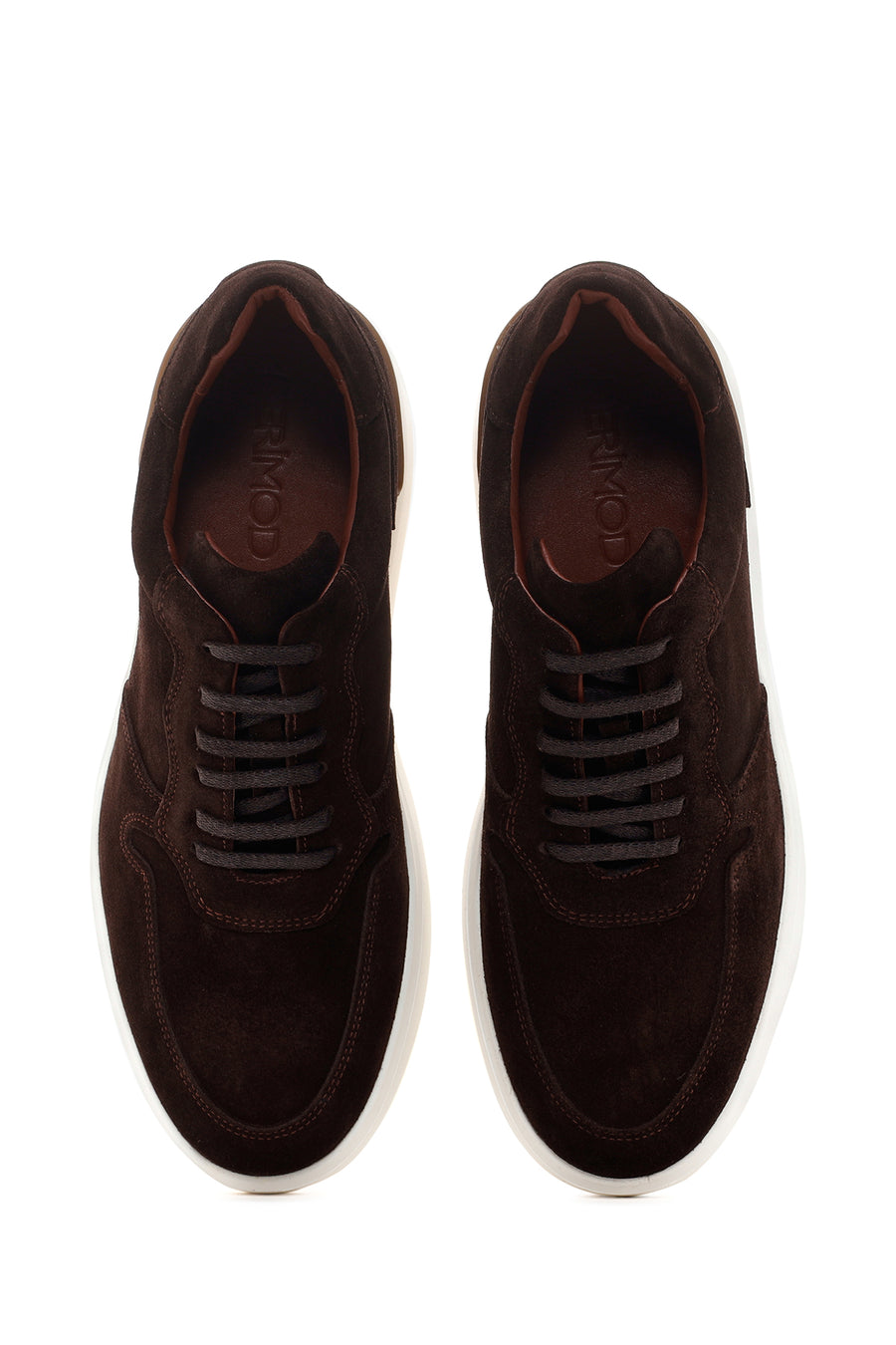 Men's Brown Thick Soled Suede Leather Sneaker
