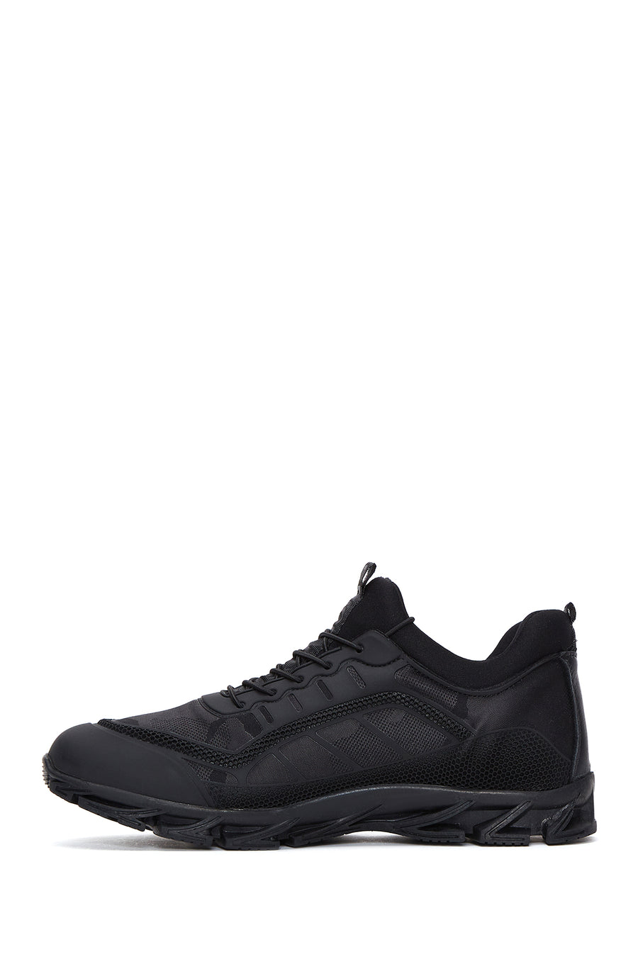 Men's Black Leather Casual Sneaker