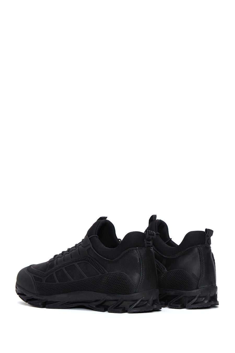 Men's Black Leather Casual Sneaker