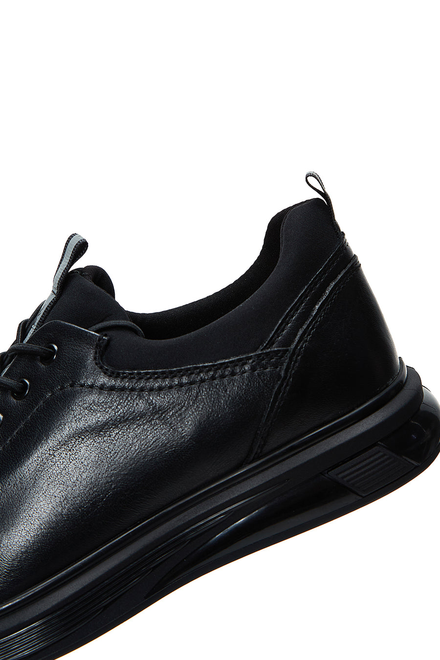 Men's Black Leather Casual Sneaker