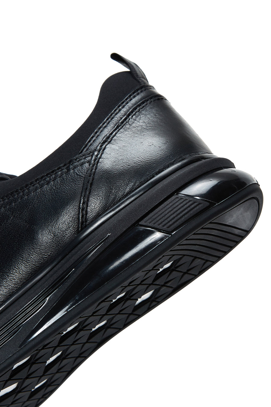 Men's Black Leather Casual Sneaker