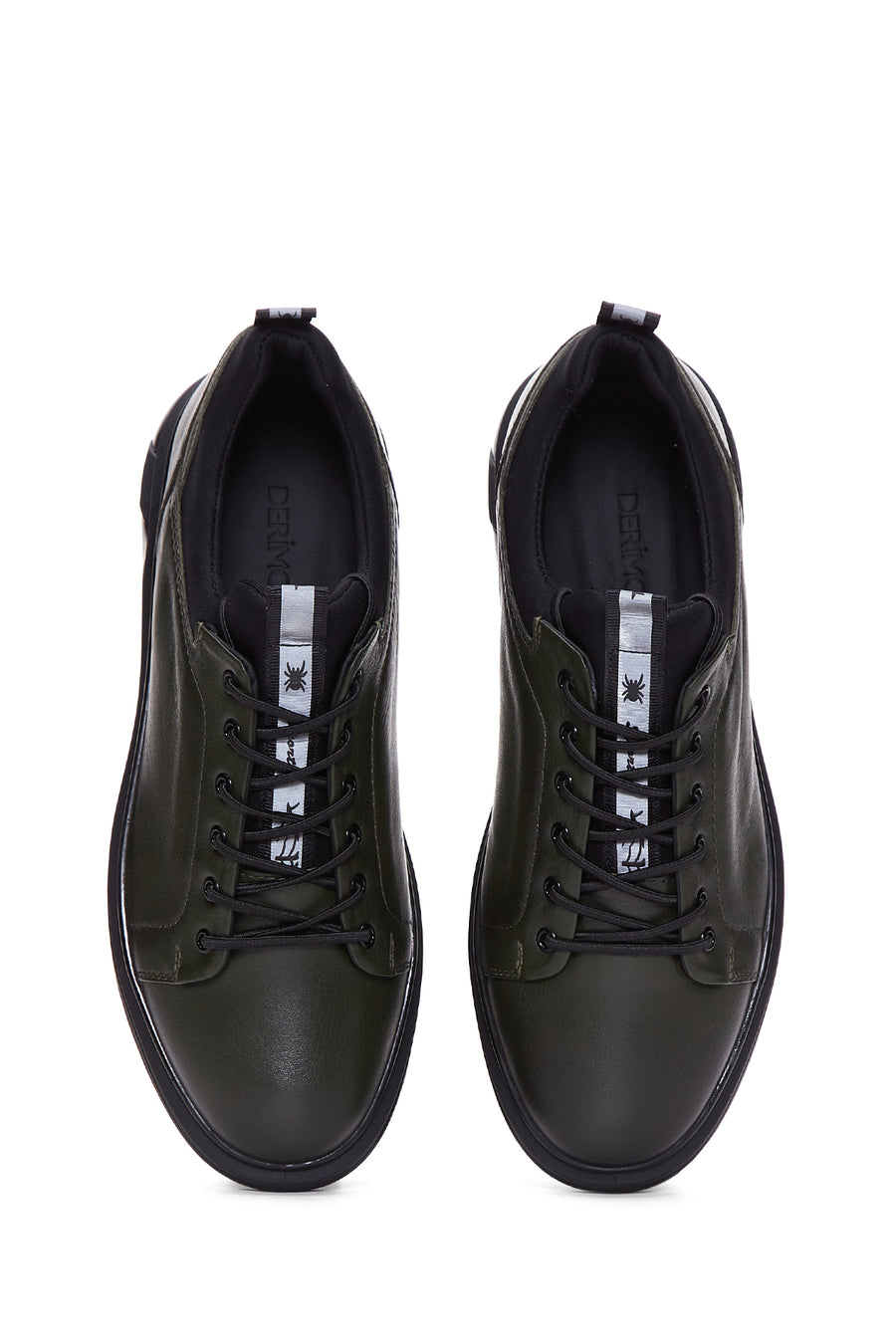 Erkek Haki Deri Casual Sneaker