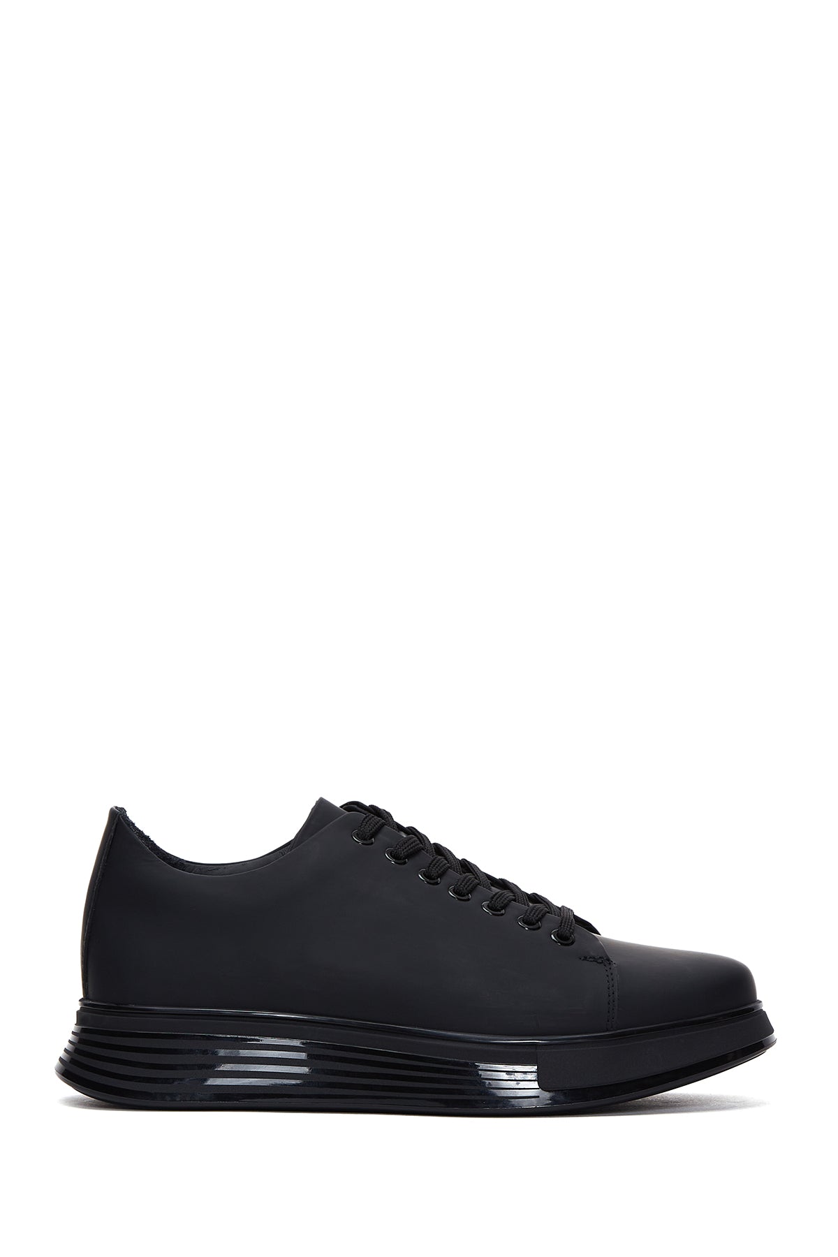 Men's Black Leather Sneaker 23WFD620718 | Derimod