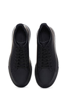Men's Black Leather Sneaker | Derimod