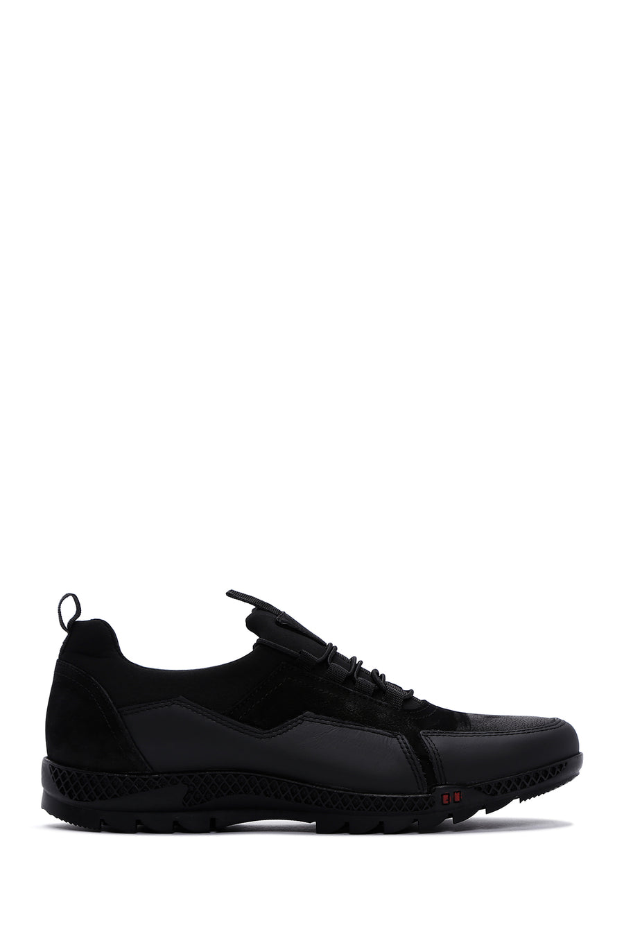 Men's Black Leather Sneaker