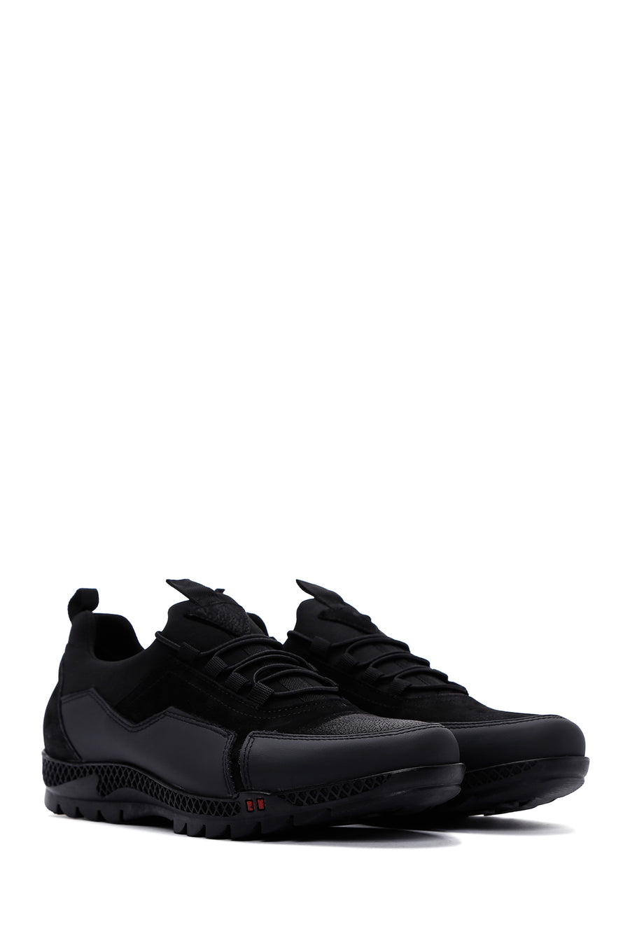 Men's Black Leather Sneaker