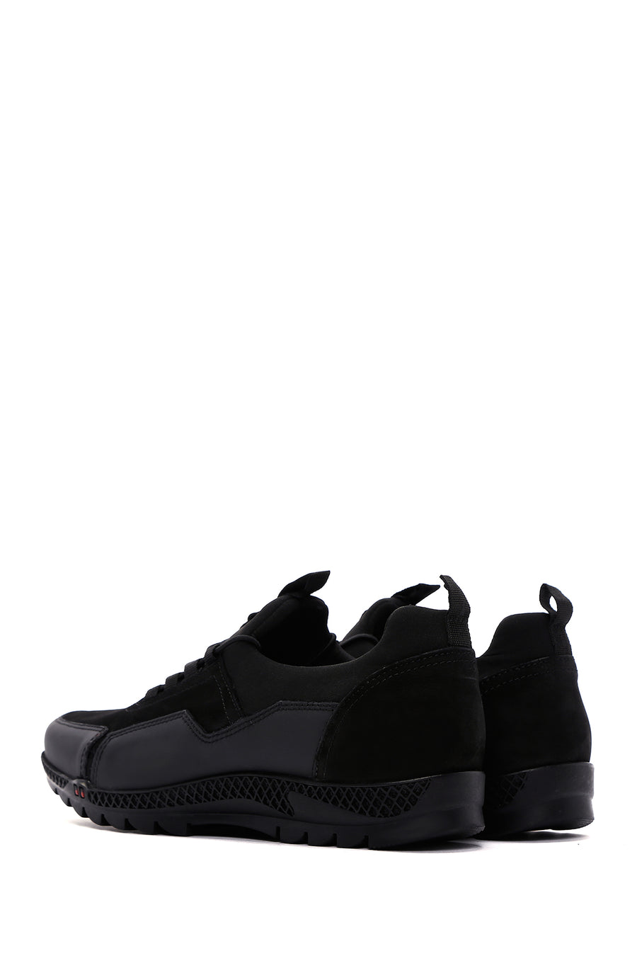 Men's Black Leather Sneaker
