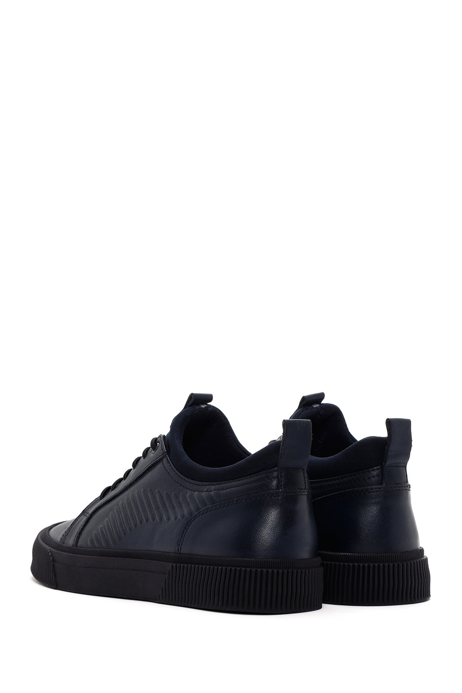 Men's Navy Blue Casual Leather Shoes