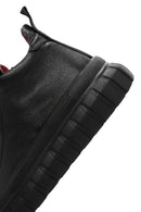 Men's Black Thick Sole Leather Cleat Sneaker Boots | Derimod