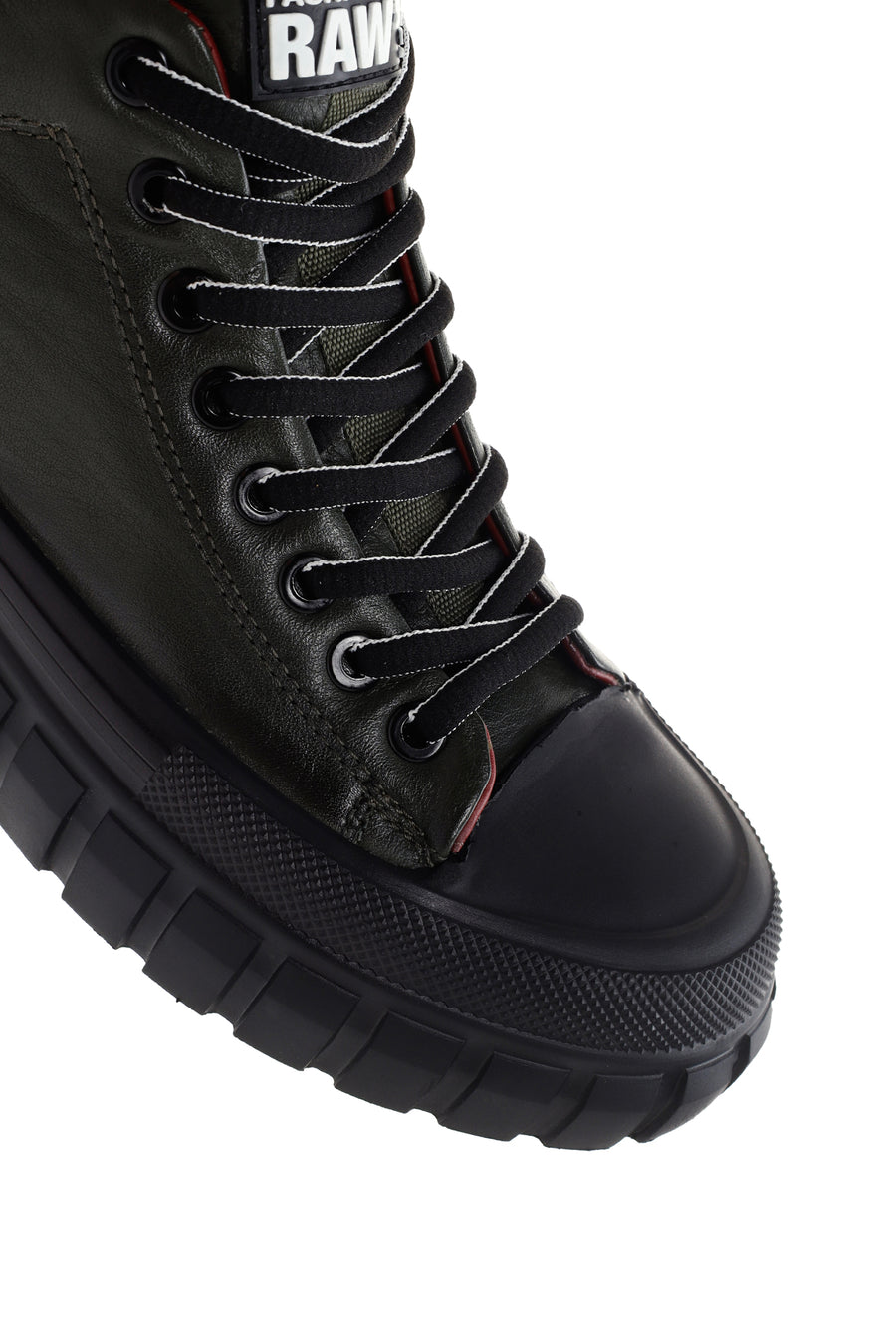 Men's Khaki Thick Sole Leather Cleat Sneaker Boots